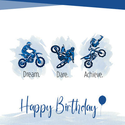 Happy Birthday Card / Male Birthday Card / Teenage Boy Birthday Card /  Birthday Card For Him / Blue Birthday Card / Birthday Card For Men