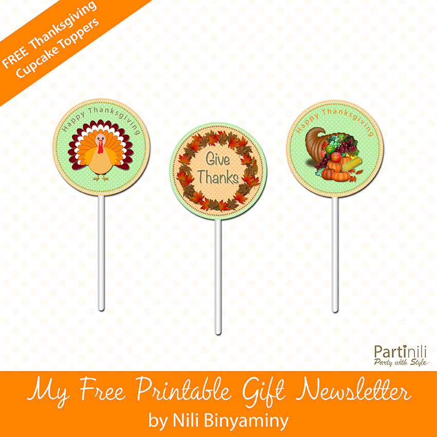 thanksgiving cupcake toppers printable