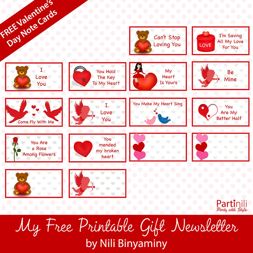Valentines Day Note Printables