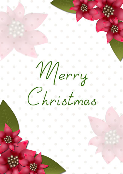 Christmas Flowers Greeting Card 017