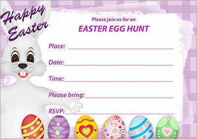Bunny Hugs Egg Hunt Invitation 003
