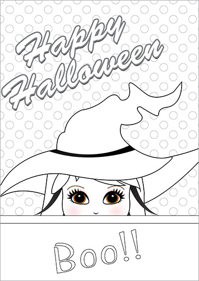 HAlloween Boo!! Colo Card 007